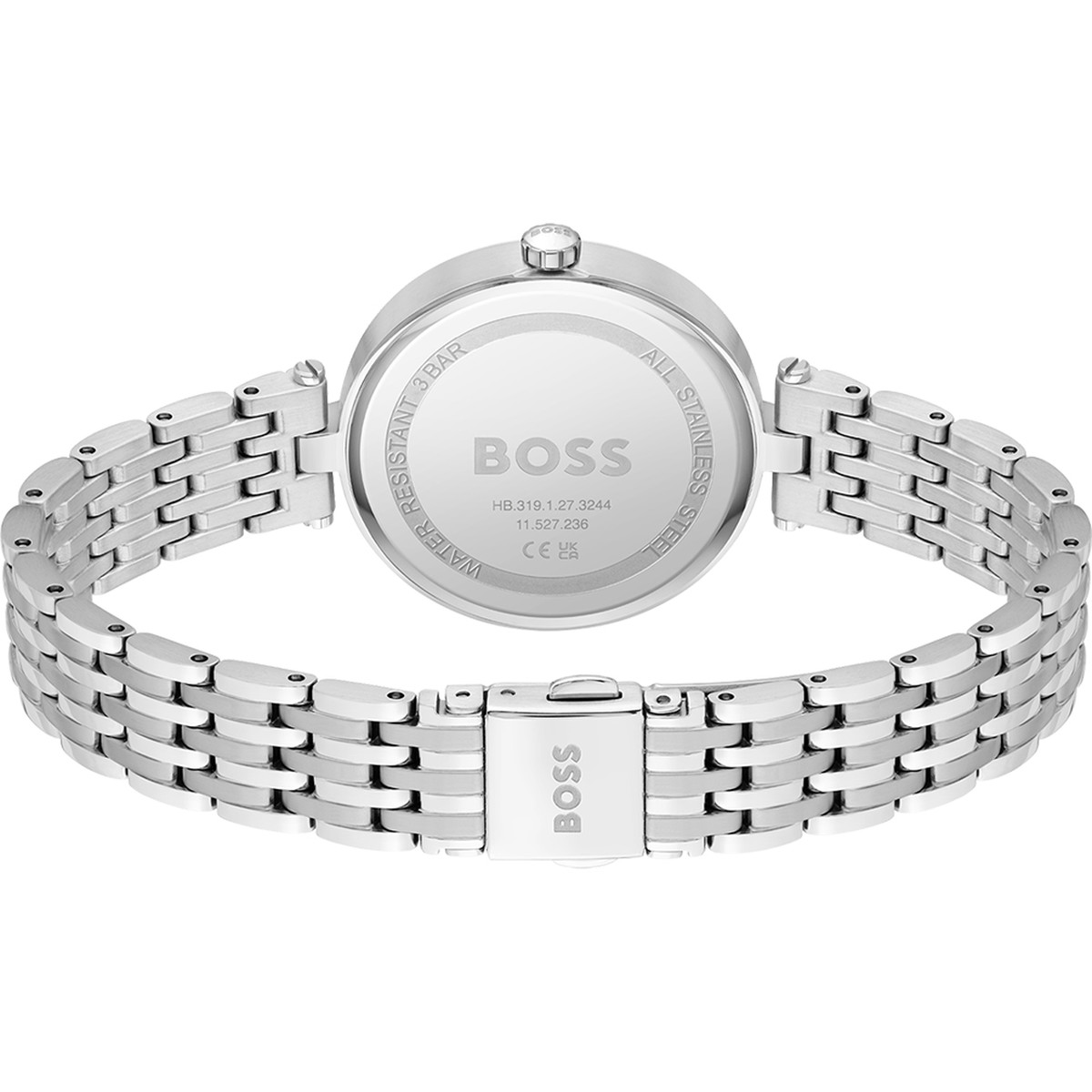 Montre BOSS Business femme bracelet acier gris - vue 3