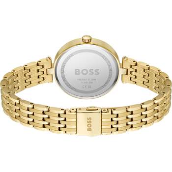 BOSS Business dameshorloge met gouden roestvrijstalen armband
