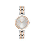 Montre BOSS business femme bracelet acier bicolore rose - vue 1