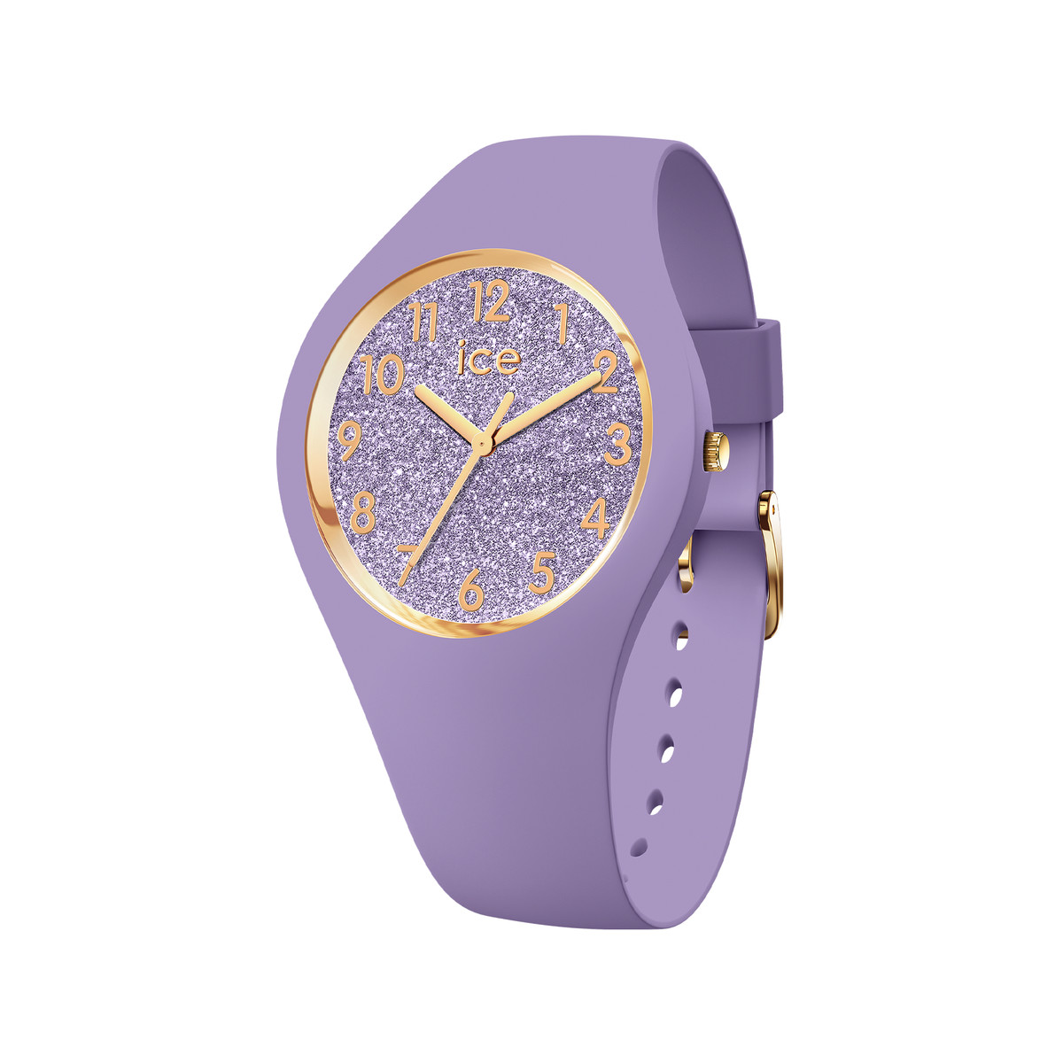 Montre ICE WATCH ice glitter femme bracelet silicone lilas
