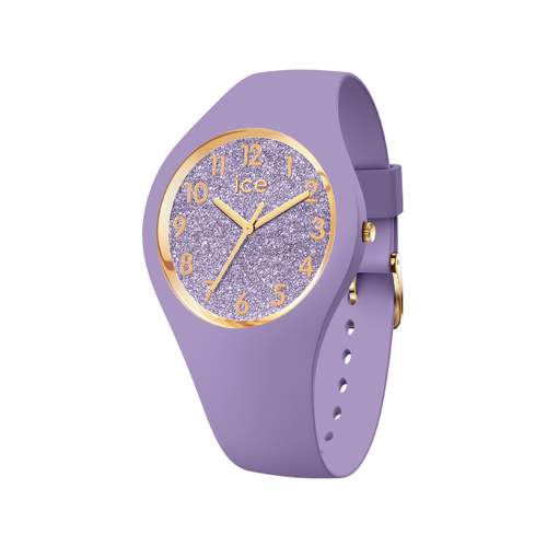 Montre ICE WATCH ice glitter femme bracelet silicone lilas