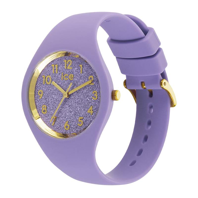 Montre ICE WATCH ice glitter femme bracelet silicone lilas - vue D1