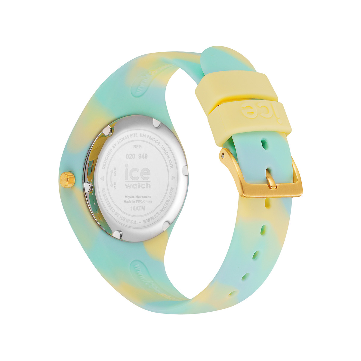 Montre ICE WATCH Ice Tie and Dye femme bracelet silicone bleu clair - vue 3