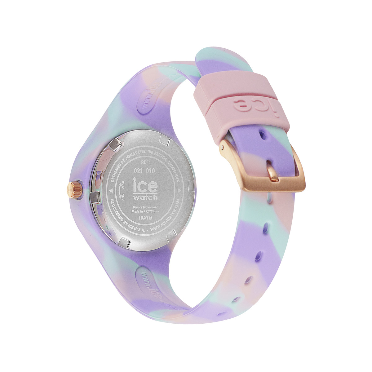 Montre ICE WATCH Ice Tie and Dye femme bracelet silicone violet clair - vue 3