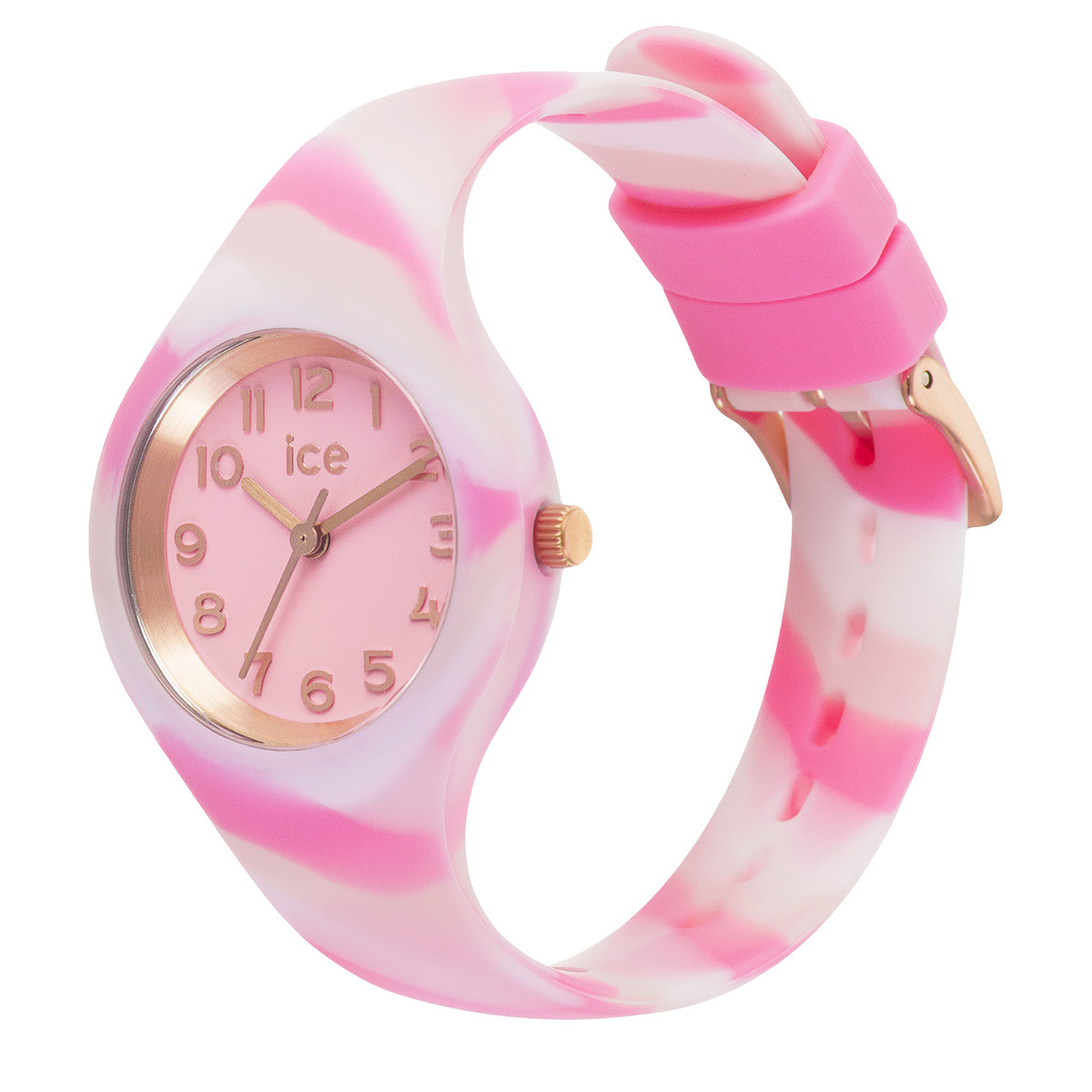 Montre ICE WATCH Ice Tie and Dye femme bracelet silicone rose - vue D1