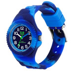 Montre ICE WATCH Ice Tie and Dye enfant bracelet silicone bleu - vue D1