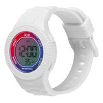 Montre ICE WATCH Ice Digit enfant digital, bracelet silicone blanc - vue D1