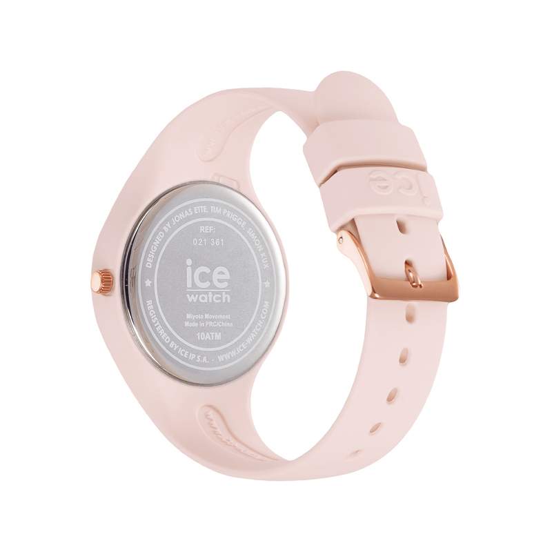 Montre ICE WATCH Ice Horizon femme plastique doré bracelet silicone rose nacre - vue 3