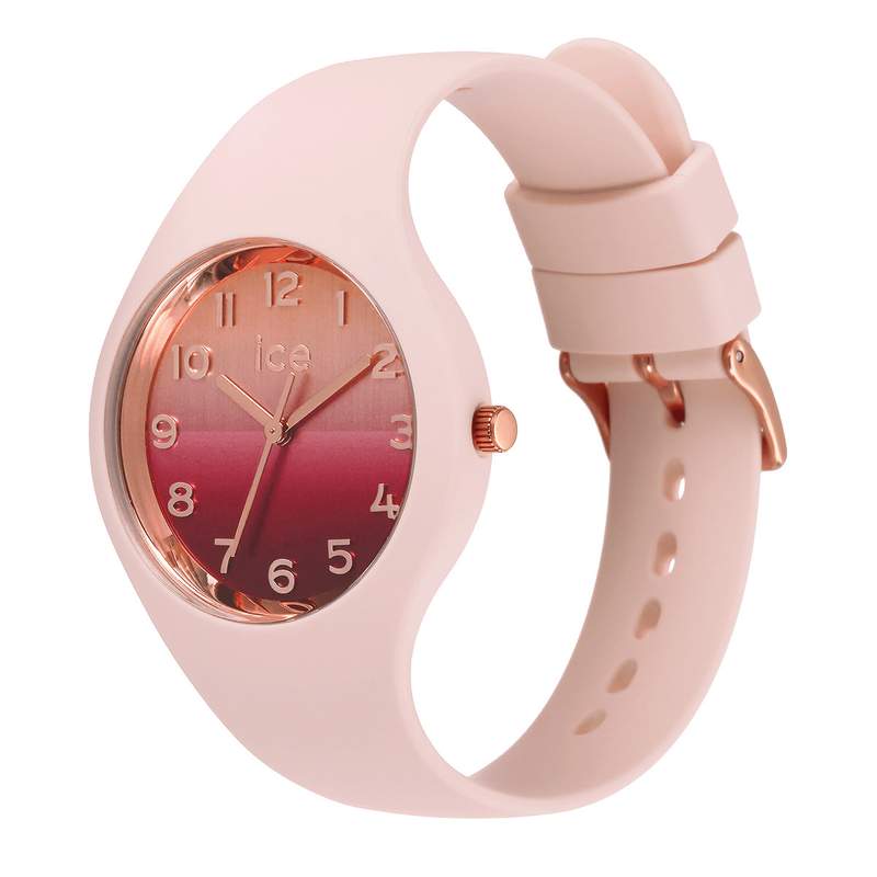Montre ICE WATCH Ice Horizon femme plastique doré bracelet silicone rose nacre - vue D1