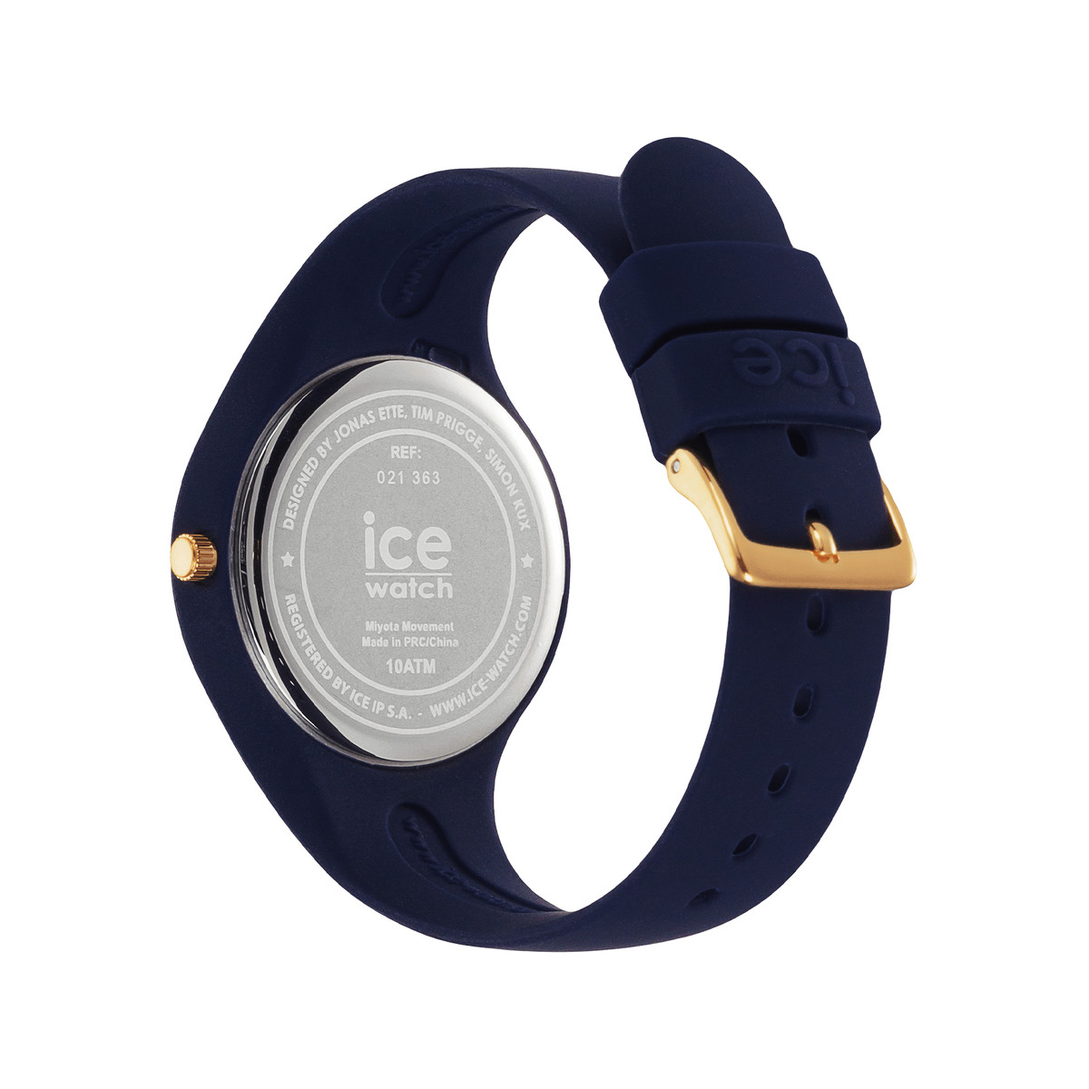 Montre ICE WATCH Ice Horizon femme plastique doré bracelet silicone bleu marine - vue 3