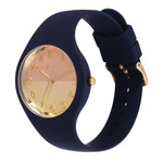Montre ICE WATCH Ice Horizon femme plastique doré bracelet silicone bleu marine - vue D1