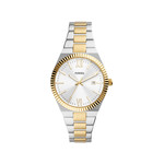 Montre FOSSIL Scarlette femme bracelet acier bicolore - vue 1