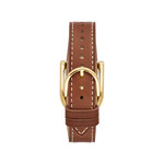 Montre FOSSIL Harwell femme acier doré bracelet cuir marron - vue 3