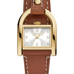 Montre FOSSIL Harwell femme acier doré bracelet cuir marron - vue D1