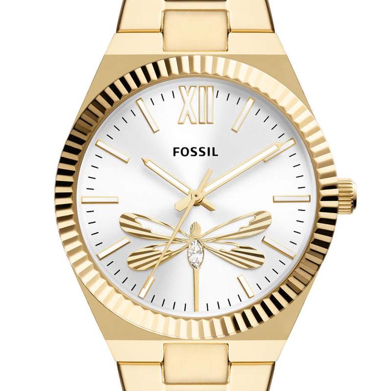 Montre FOSSIL Scarlette femme bracelet acier doré - vue D1