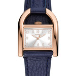 Montre FOSSIL Harwell femme acier doré rose bracelet cuir bleu - vue D1