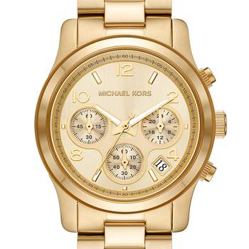 MICHAEL KORS Runway dameshorloge met vergulde roestvrijstalen band