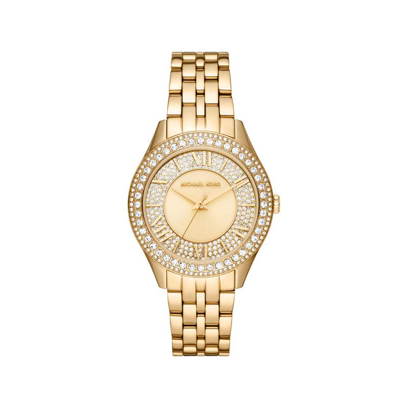 Montre MICHAEL KORS Harlowe femme bracelet acier doré - vue 1