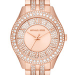 Montre MICHAEL KORS Harlowe femme bracelet acier  doré rose - vue D1
