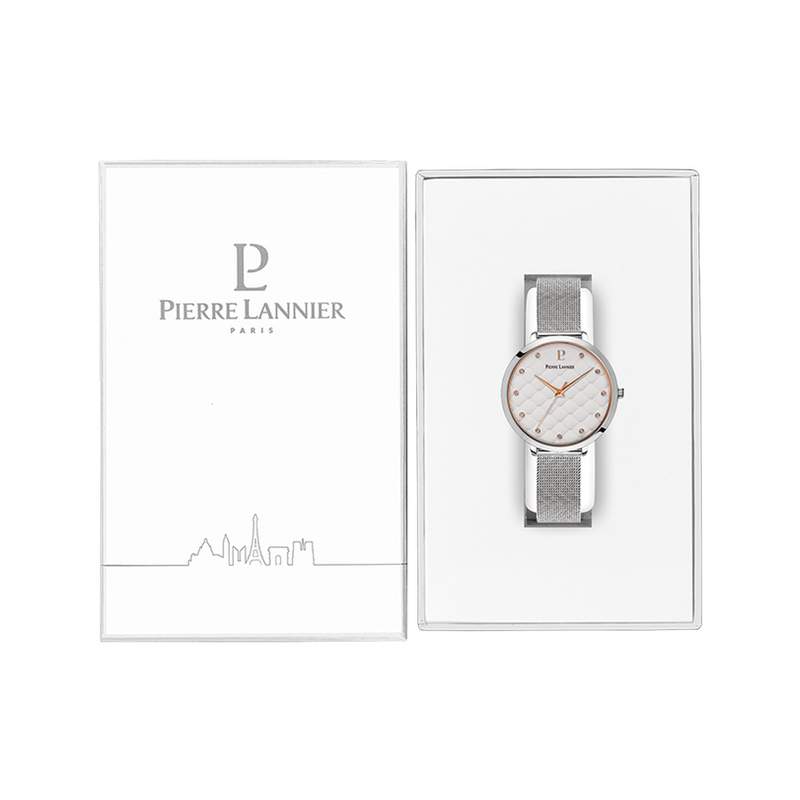 Montre PIERRE LANNIER Grace femme bracelet acier argent - vue D1