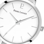 PIERRE LANNIER Chouquette dameshorloge met wit leren bandje - model D2