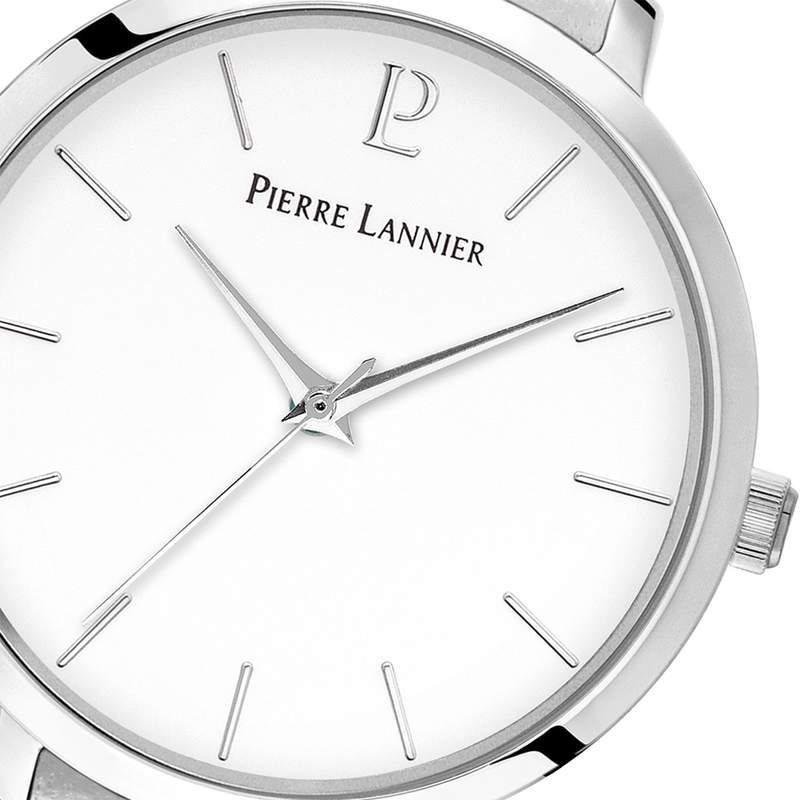 Montre PIERRE LANNIER Chouquette femme bracelet cuir blanc - vue D2