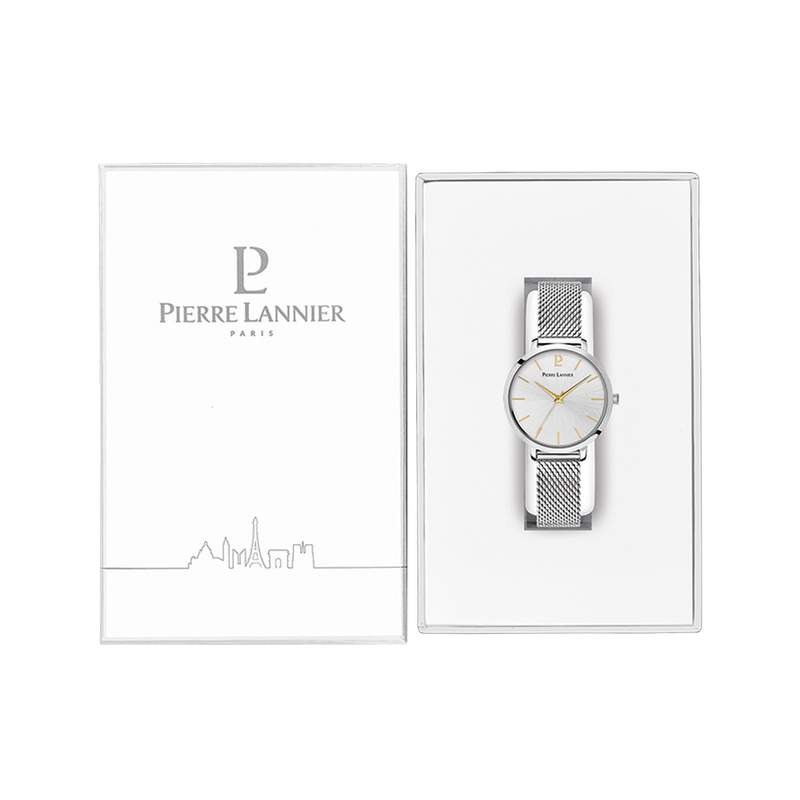 Montre PIERRE LANNIER Chouquette femme bracelet acier - vue D1