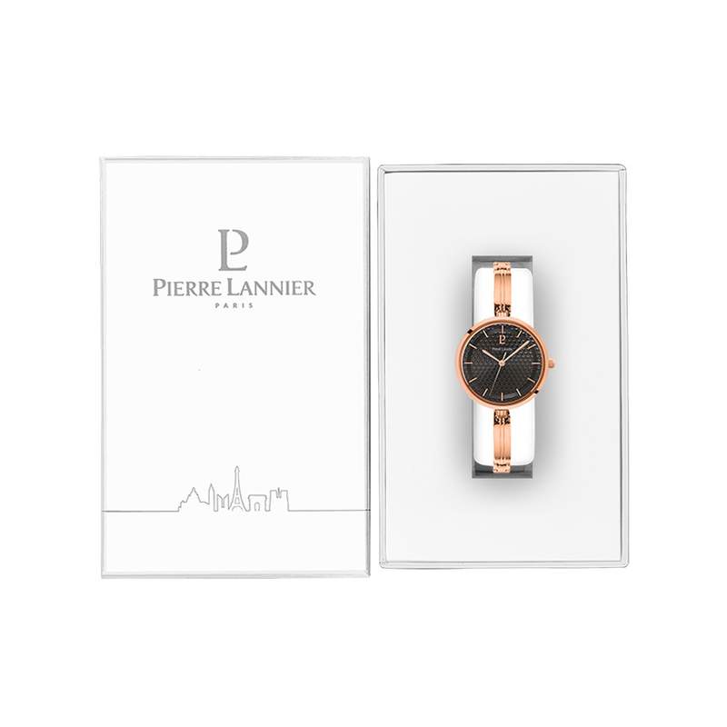 Montre PIERRE LANNIER pretty femme bracelet acier doré rose - vue D1