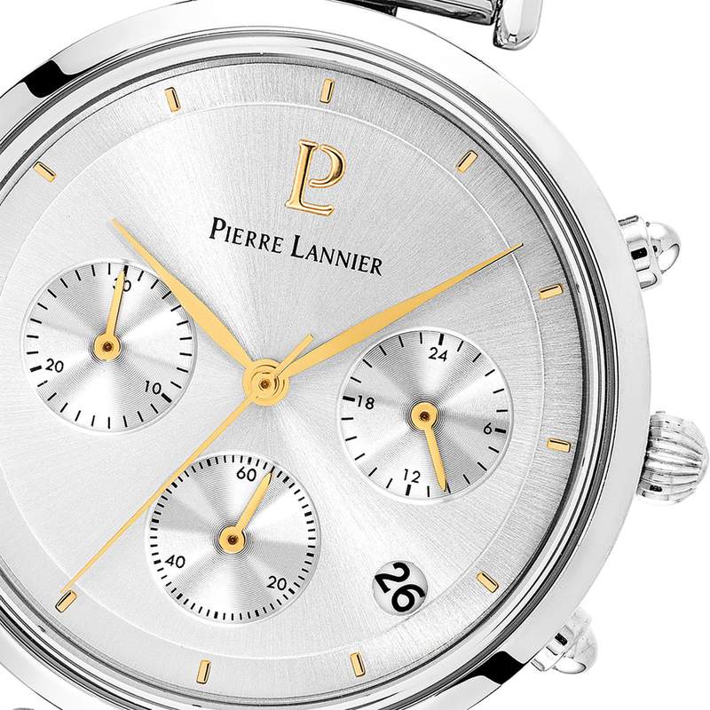 Montre PIERRE LANNIER Lutecia femme bracelet acier argent - vue D2