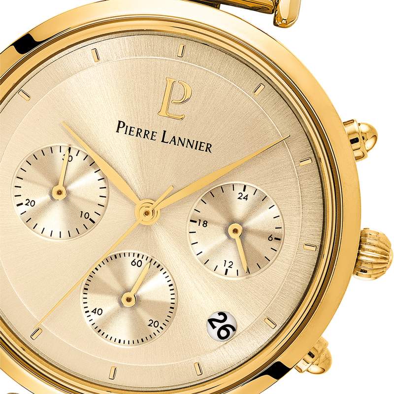 Montre PIERRE LANNIER lutecia femme bracelet acier doré - vue D2