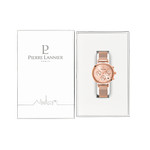 Montre PIERRE LANNIER Lutecia femme bracelet acier doré rose - vue D1