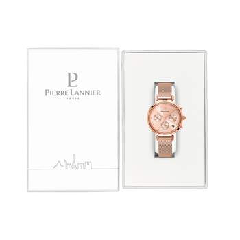 PIERRE LANNIER Lutecia women's watch pink gold stainless steel bracelet