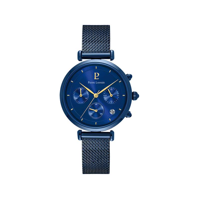 Montre PIERRE LANNIER Lutecia femme bracelet acier bleu - vue 1