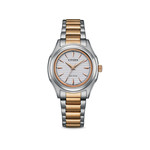 Montre CITIZEN platform classic femme eco-drive bracelet acier bicolore jaune - vue 1