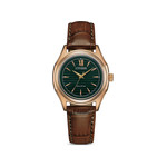 Montre CITIZEN platform classic femme eco-drive acier doré jaune bracelet cuir marron - vue 1