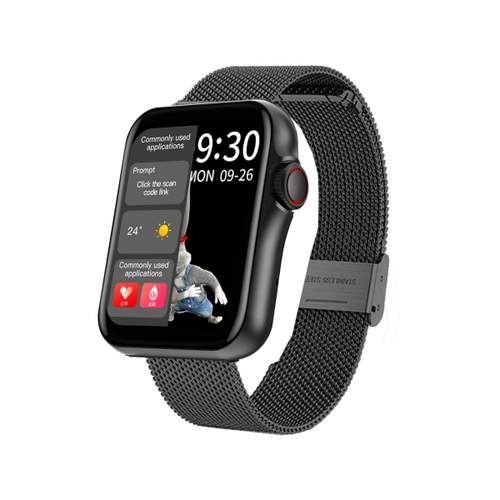 Montre SMARTY 2.0 new standing mixte connecté  bracelet acier noir