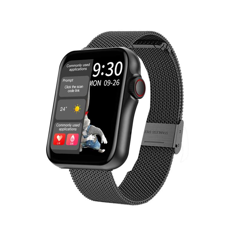 Montre SMARTY 2.0 new standing mixte connecté  bracelet acier noir - vue 1