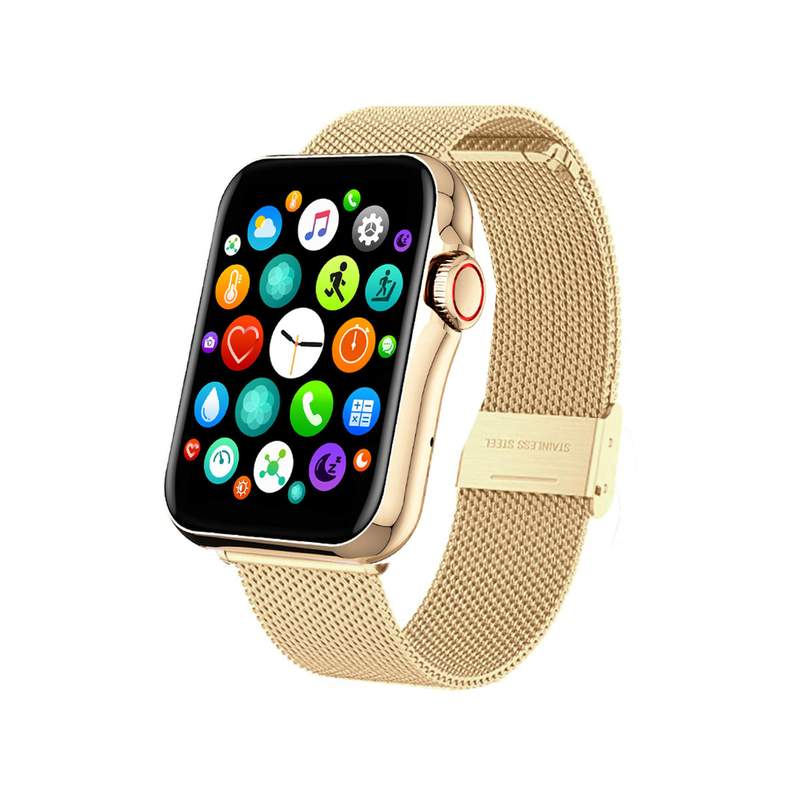 Montre SMARTY 2.0 new standing mixte connecté métal bracelet acier doré - vue 1