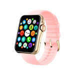 Montre SMARTY 2.0 new standing mixte connecté métal bracelet silicone rose - vue 1