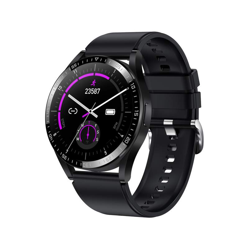 SMARTY 2.0 horloge gemengd ras aangesloten zwart metalen siliconen armband - bekijk 2