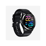 Montre SMARTY 2.0 race mixte connecté métal noir bracelet silicone noir - vue D4