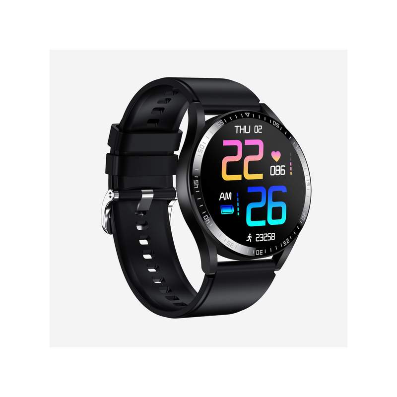 SMARTY 2.0 race horloge aangesloten zwart metaal zwarte siliconen band - bekijk D4