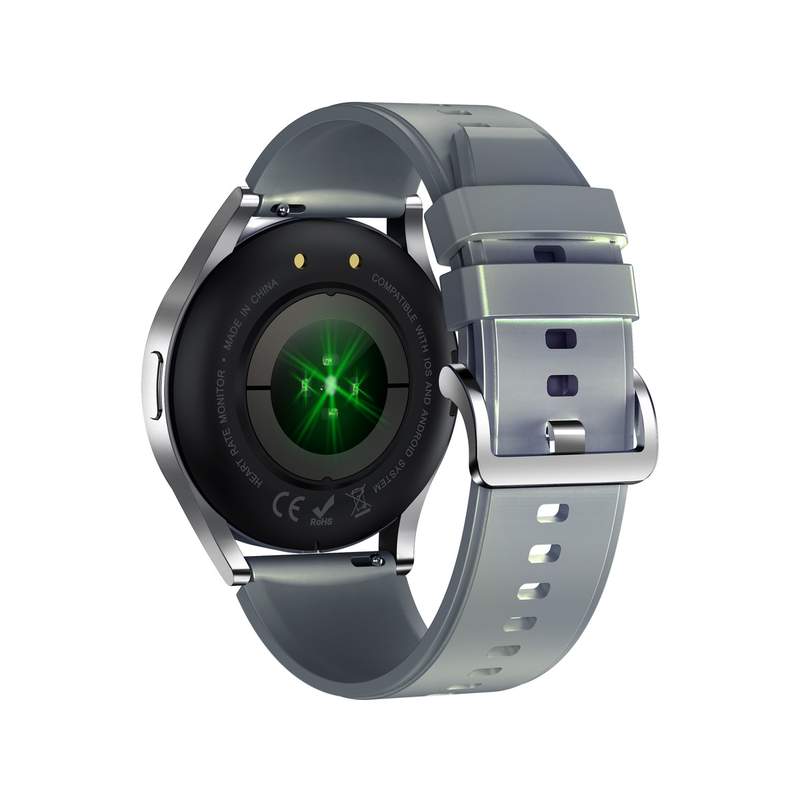 Montre SMARTY 2.0 race mixte connecté métal bracelet silicone gris - vue 3