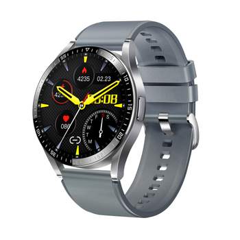 SMARTY 2.0 horloge gemengd ras aangesloten metalen siliconen armband grijs
