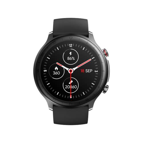 Montre SMARTY 2.0 arena mixte connecté céramique noire bracelet silicone noir
