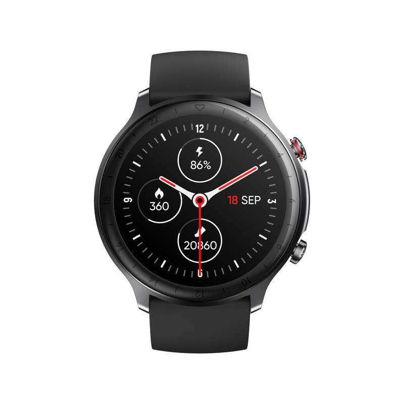 Montre SMARTY 2.0 arena mixte connecté céramique noire bracelet silicone noir - vue 1