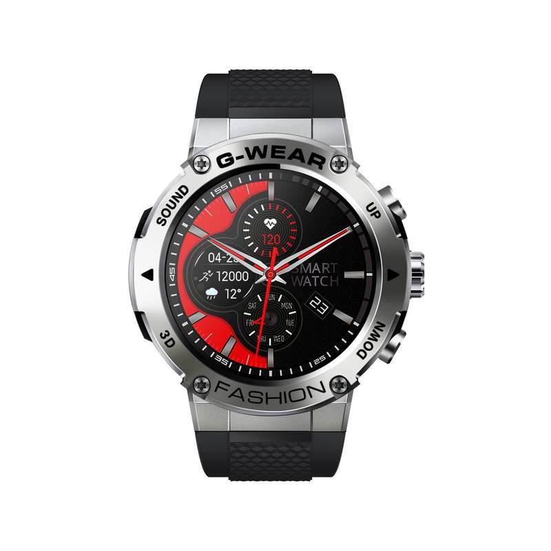 Montre SMARTY 2.0 bootcamp mixte connecté métal  bracelet silicone noir - vue 1
