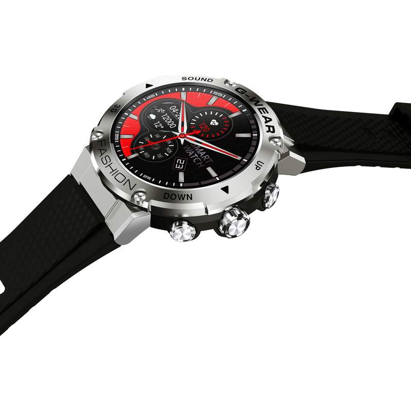 Montre SMARTY 2.0 bootcamp mixte connecté métal  bracelet silicone noir - vue 2