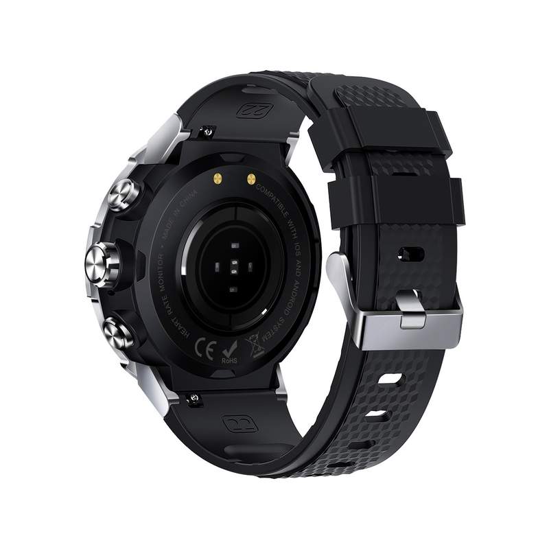 Montre SMARTY 2.0 bootcamp mixte connecté métal  bracelet silicone noir - vue 3