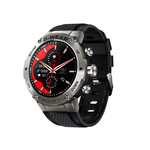 Montre SMARTY 2.0 bootcamp mixte connecté métal  bracelet silicone noir - vue D3